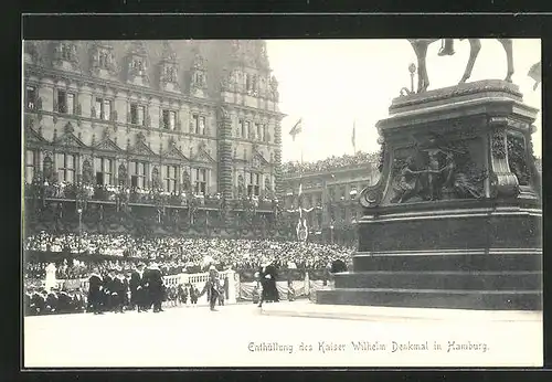 AK Hamburg, Enthüllung des Kaiser Wilhelm-Denkmals, 20. Juni 1903