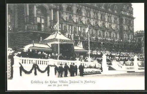 AK Hamburg, Enthüllung des Kaiser Denkmals, 20. Juni 1903, Ehrentribüne