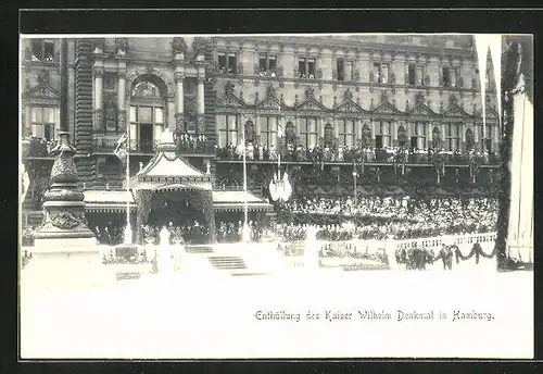 AK Hamburg, Enthüllung des Kaiser Wilhelm Denkmals, 20. Juni 1903