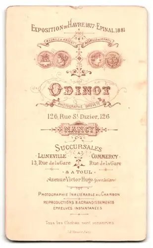 Fotografie Atelier Odinot, Nancy, 126 Rue St. Dizier, Portrait Herr mit Glatze & Schnauzbart