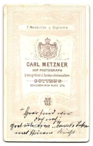 Fotografie Carl Metzner, Cottbus, Schlosskirch-Platz 27b, niedliche Schwestern im Kleidchen