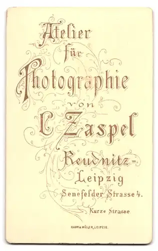 Fotografie Atelier Zaspel, Reudnitz, Senefelderstr. 4, Brüder wohl gekleidet beim Fotograf