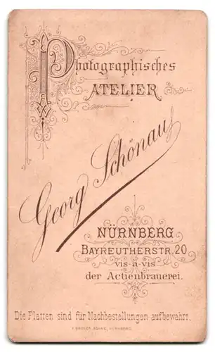 Fotografie Georg Schönau, Nürnberg, Bayreutherstr. 20, Knabe im eleganten Anzug