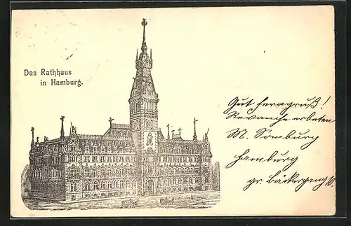 Künstler-AK Hamburg, Rathaus