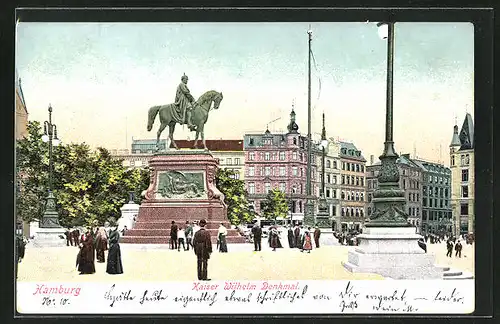 AK Hamburg, Kaiser Wilhelm-Denkmal