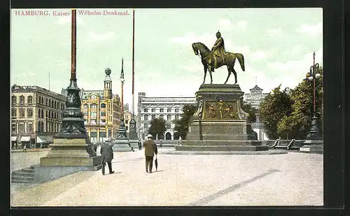 AK Hamburg, Kaiser Wilhelm-Denkmal