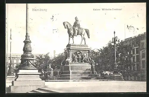 AK Hamburg, Kaiser Wilhelm-Denkmal