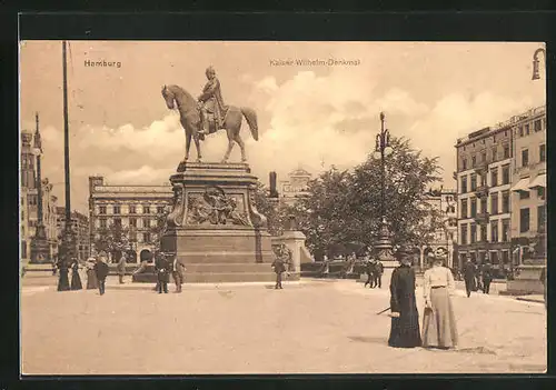 AK Hamburg, Kaiser Wilhelm-Denkmal
