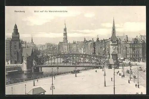 AK Hamburg, Blick auf die Wandrahmsbrücke