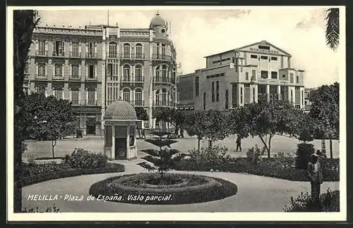 AK Melilla, Plaza de Espana, Vista parcial