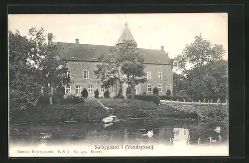 AK Saebygaard, Herrenhaus mit Brücke