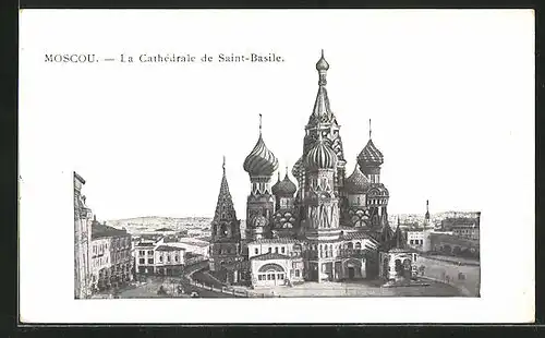 AK Moskau, La Cathedrale de Saint-Basile