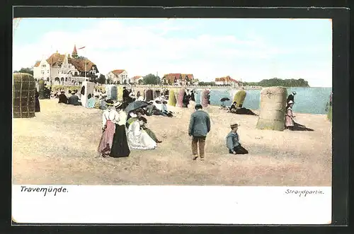 AK Travemünde, Strandpartie im Sonnenschein