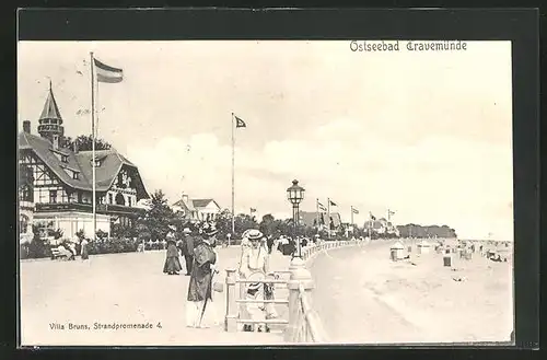 AK Travemünde, Hotel Villa Bruns, Strandpromenade 4