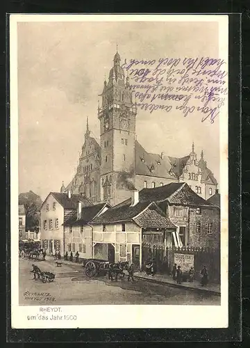 AK Rheydt, Strassenpartie um das Jahr 1900