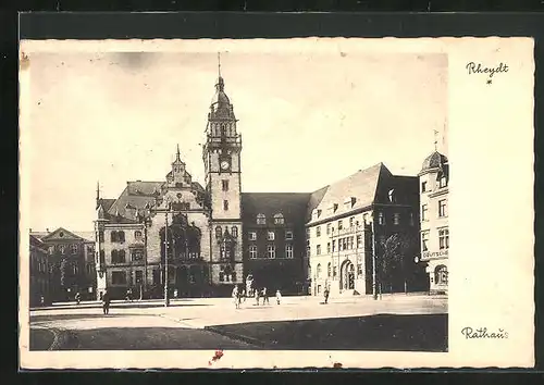 AK Rheydt, Partie am Markt mit Kirchturm