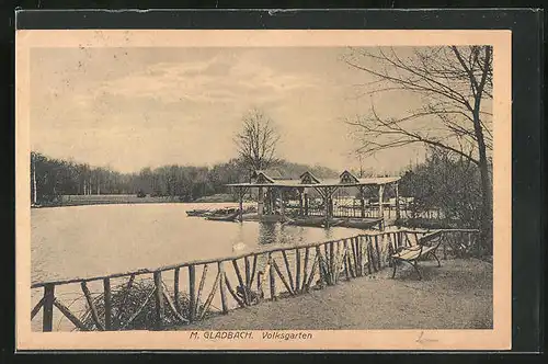 AK Mönchengladbach, Volksgarten, Ruderbootverleih