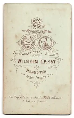 Fotografie W. Ernst, Hannover, Anger-Strasse 13a, büergliches Paar im Portrait
