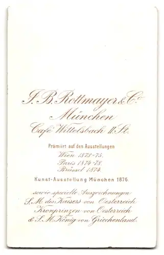 Fotografie J. B. Rottmayer & Comp., München, älterer Herr im Anzug