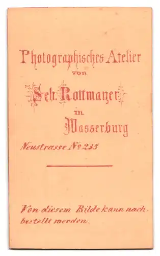 Fotografie Seb. Rottmayer, Wasserburg, Neustrasse 235, älterer Mann in eleganter Kleidung mit Vollbart