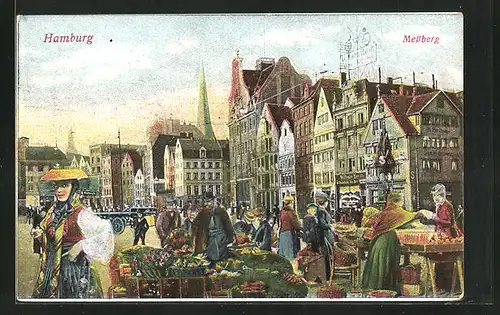 AK Hamburg, Messberg, Marktleben