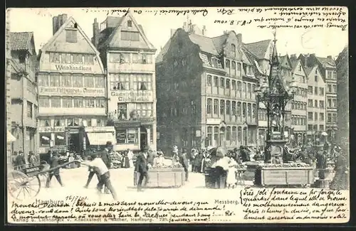 AK Hamburg, Markt auf dem Messberg