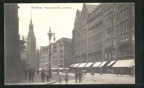 AK Hamburg, Mönckebergstrasse, Domhof