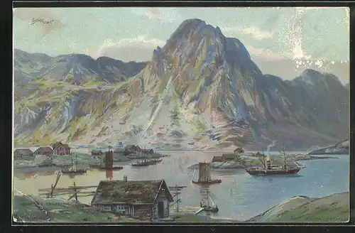 Lithographie Svolvaer, Panorama