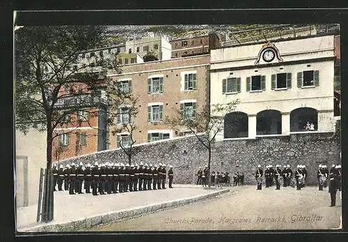 AK Gibraltar, Church Parade, Hargraves Barracks