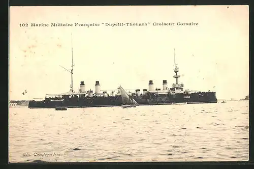 AK Kriegsschiff Dupetit-Thouars vor der Küste