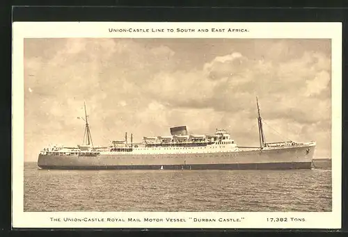 AK Passagierschiff Durban Castle, Union-Castle Line
