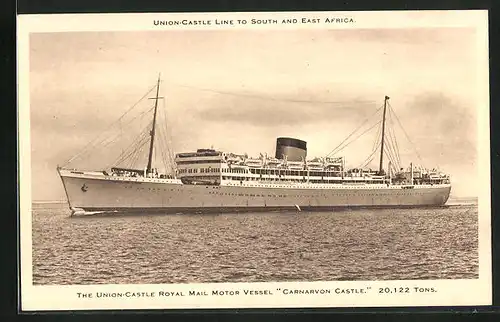 AK Passagierschiff Carnarvon Castle, Union-Castle Line