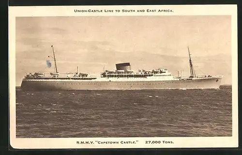 AK Passagierschiff Capetown Castle, Union-Castle Line