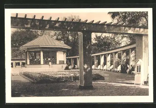 AK Hamburg-Altona, Gartenbau-Ausstellung 1914, Pergola u. Musikpavillon am Hauptfestplatz