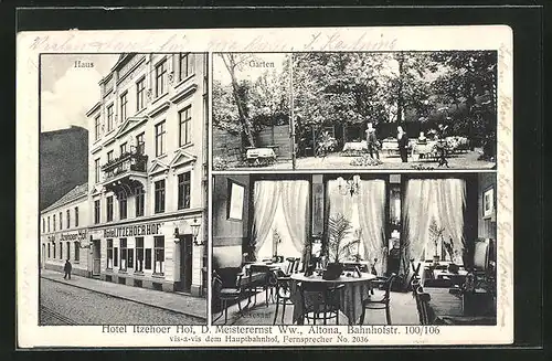 AK Hamburg-Altona, Hotel Itzehoer Hof, Bahnhofstrasse 100 /106