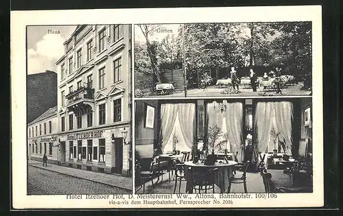 AK Hamburg-Altona, Hotel Itzehoer Hof, Bahnhofstrasse 100 /106