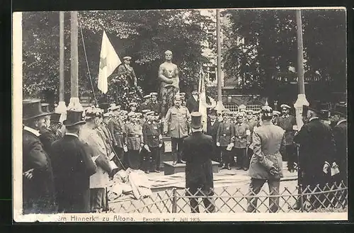 AK Hamburg-Altona, Nagelung des eisernen Hinnerk, Enthüllt 7. Juli 1915, Kriegshilfe