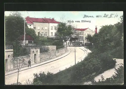 AK Hamburg-Altona, Blick vom Elbberg