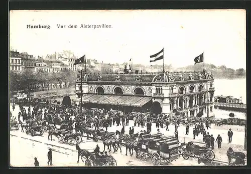 AK Hamburg-Neustadt, Vor dem Alsterpavillon