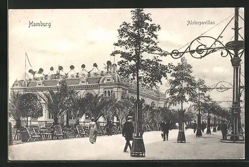 AK Hamburg-Neustadt, Alsterpavillon am Jungfernstieg