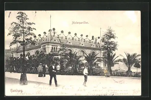 AK Hamburg-Neustadt, Alsterpavillon am Jungfernstieg