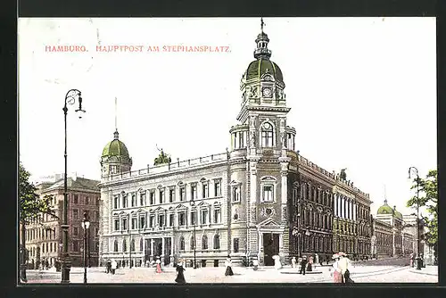 AK Hamburg-Neustadt, Hauptpostamt am Stephansplatz