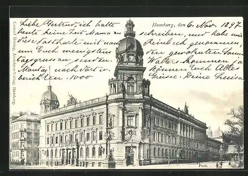 AK Hamburg-Neustadt, Post am Stephansplatz