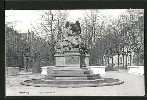 AK Hamburg-Neustadt, Blick zum Kriegerdenkmal