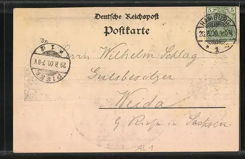 AK Hamburg-Oevelgönne, Gasthof Fährhaus, Dampfer Augusta Victoria