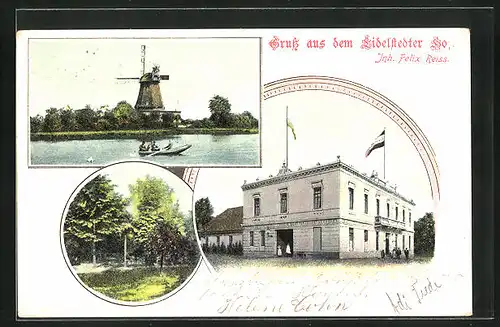 AK Hamburg-Eidelstedt, Restaurant von Felix Reiss, Windmühle