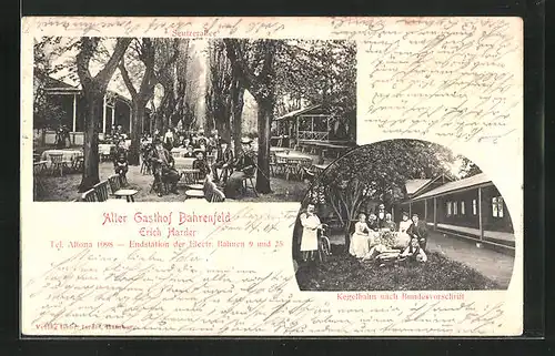AK Hamburg-Bahrenfeld, Alter Gasthof Bahrenfeld Erich Hader, Kegelbahn nach Bundesvorschrift