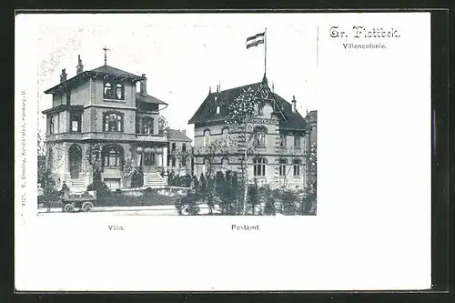 AK Hamburg-Flottbek, Villencolonie, Postamt