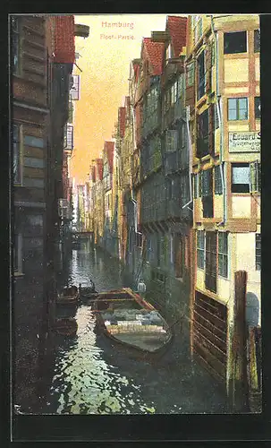 AK Alt-Hamburg, Fleet-Partie mit Booten