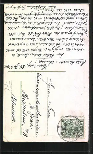 AK Alt-Hamburg, Fleetpartie mit Booten und Passanten